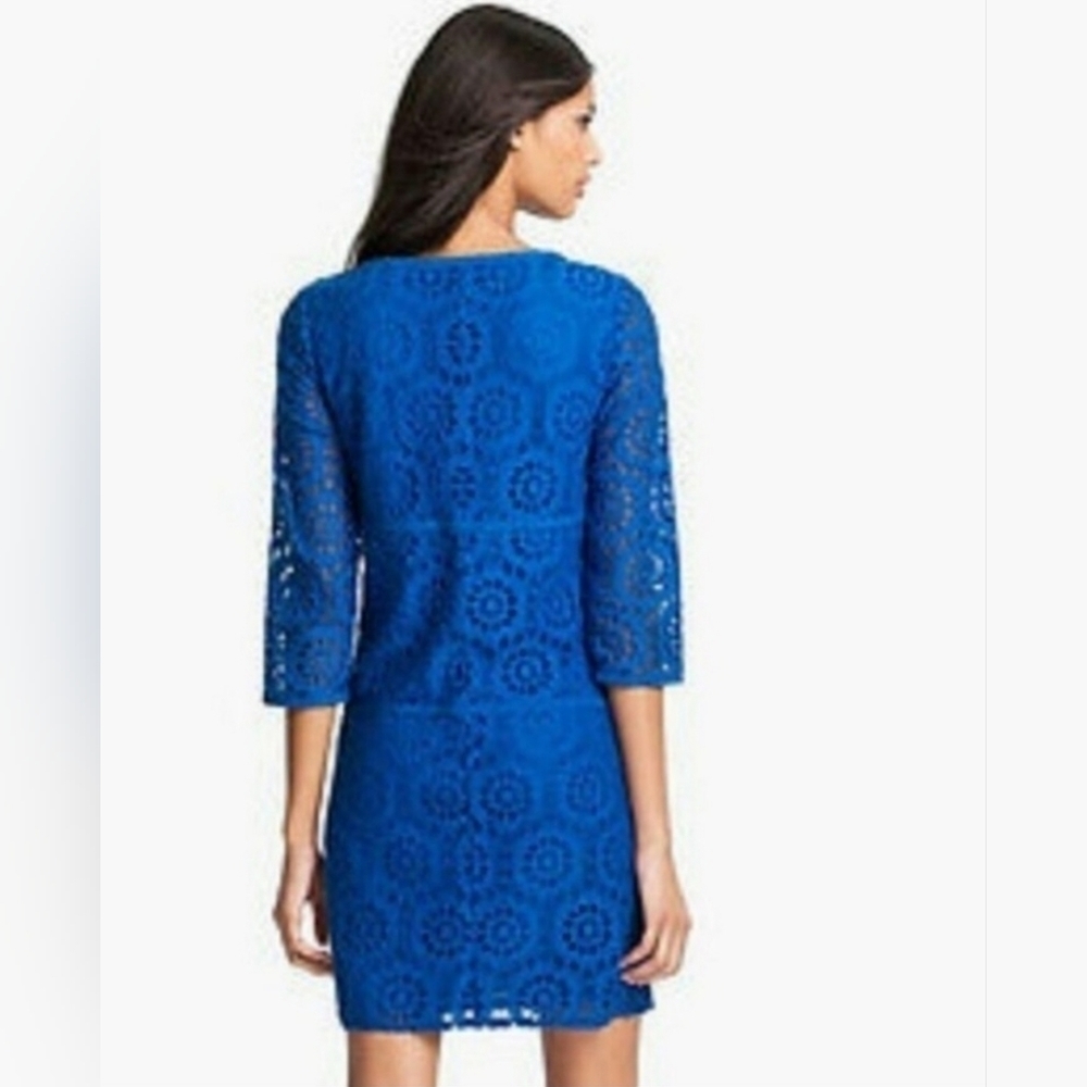 Laundry by Shelli Segal | Royal Blue Zip Front Lace Dress